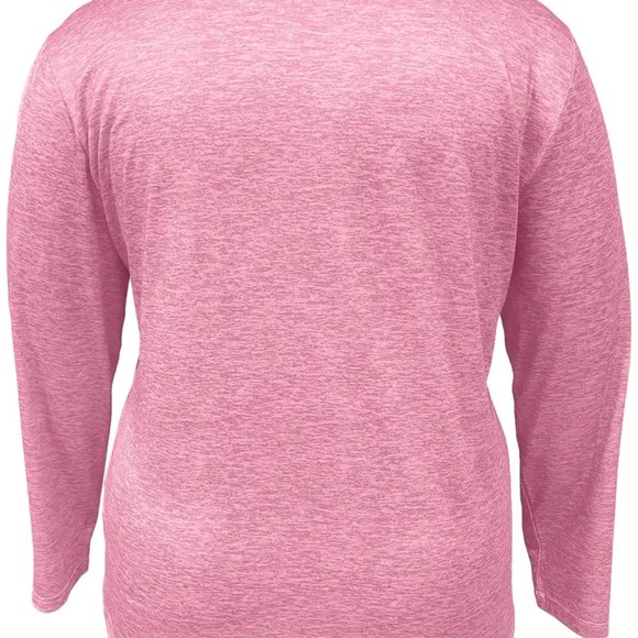 New Printed soft pink heart shaped long sleeve tee plus size 18 and 22 - Picture 2 of 3